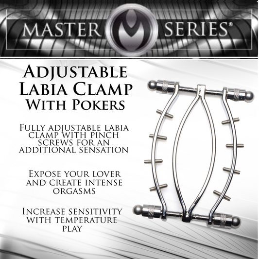 Spread Em Stainless Steel Poker Labia Clamp With Adjustable Pressure Screws