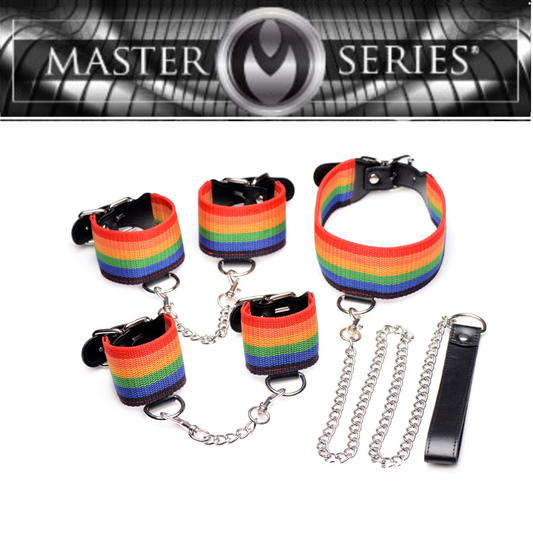 Kinky Pride Rainbow Bondage Set