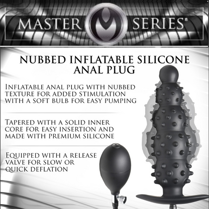 Ass Puffer Nubbed Inflatable Silicone Anal Plug