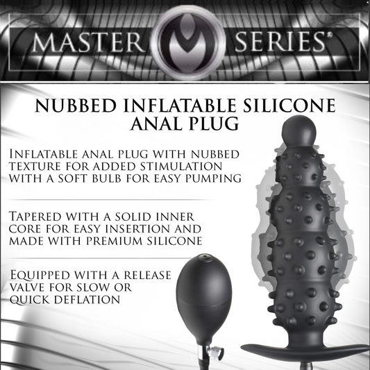 Ass Puffer Nubbed Inflatable Silicone Anal Plug