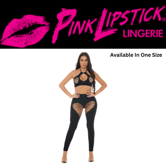 2Pc Heart Rate Halter Bra and Legging