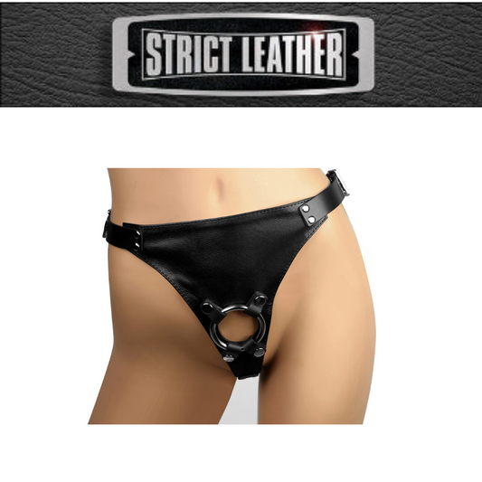 Strict Leather Male Chastity Device Harness