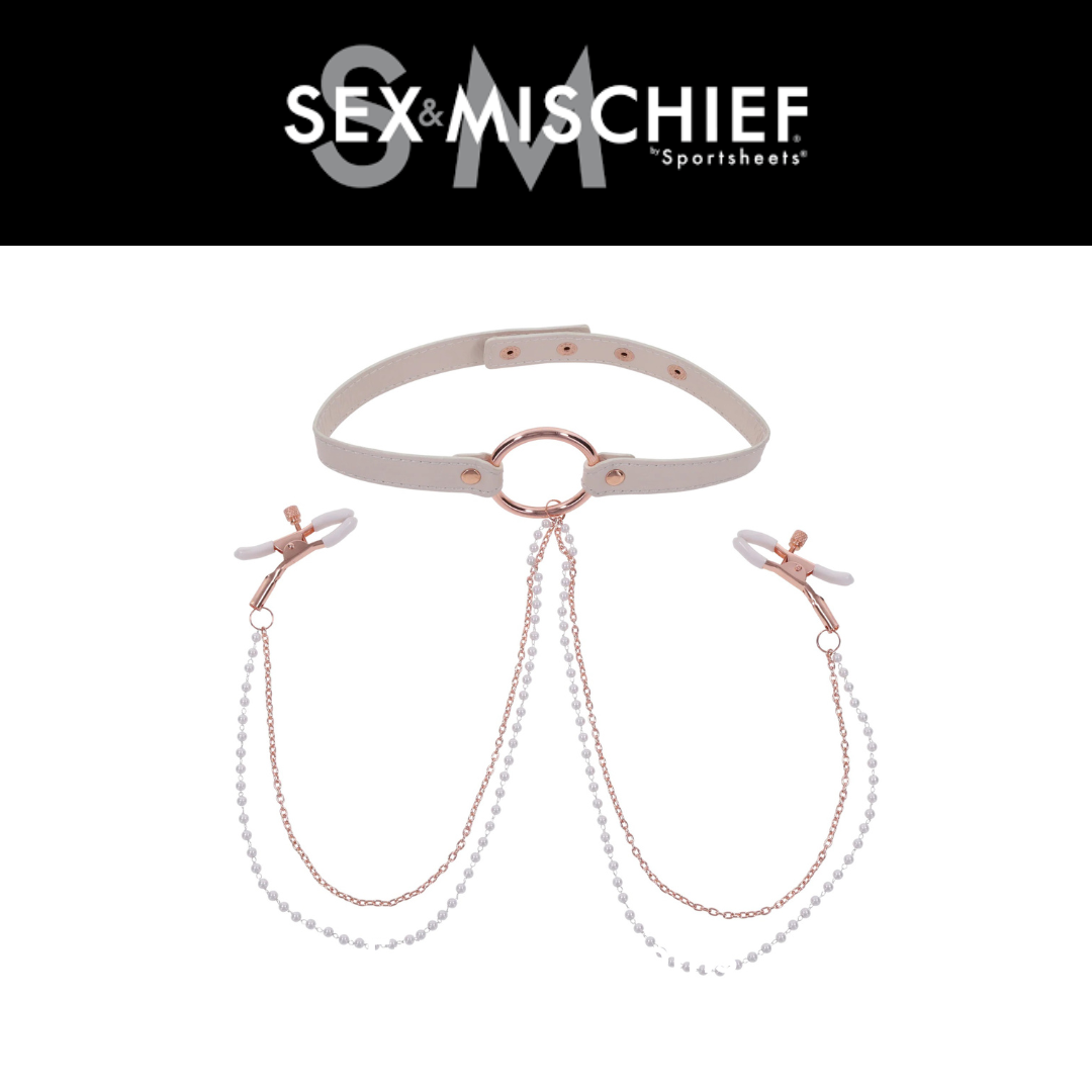 Peaches ‘N CreaMe Collar With Nipple Clamps