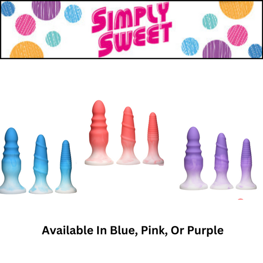 3Pc Silicone Butt Plug Set