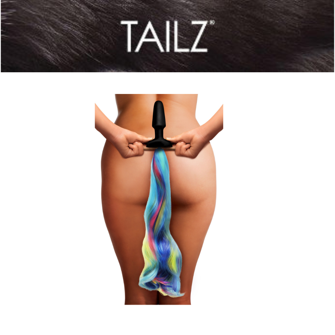 Rainbow Pony Tail Anal Plug