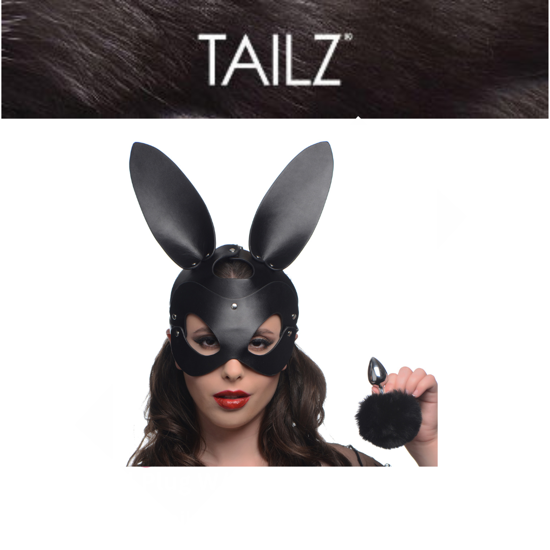 Bunny Tail Anal Plug And Mask Set