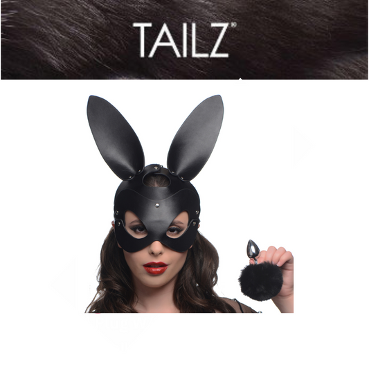 Bunny Tail Anal Plug And Mask Set