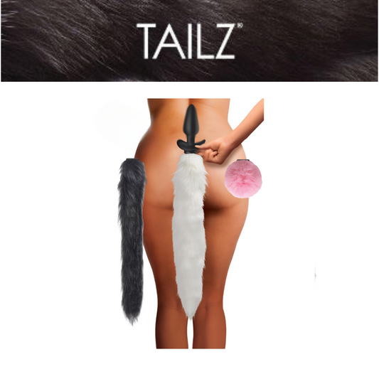 Silicone Anal Plug With 3 Interchangeable Tails