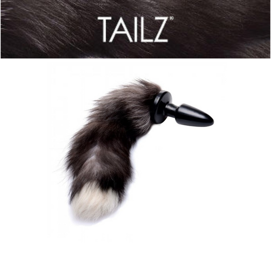 Grey Fox Tail Anal Plug