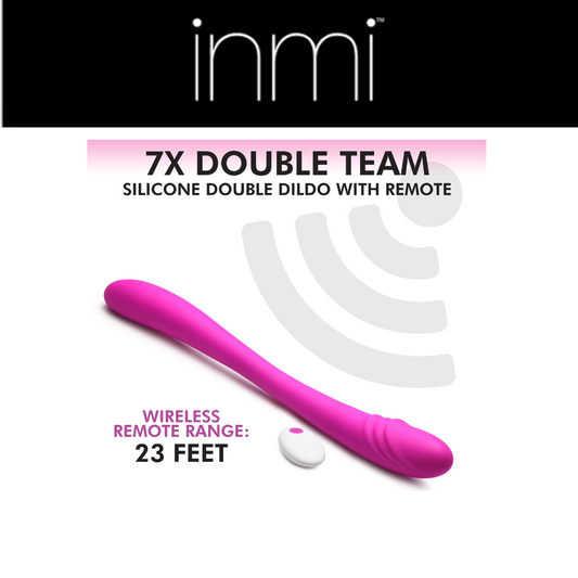 7x Double Team Silicone Double Dildo With Remote