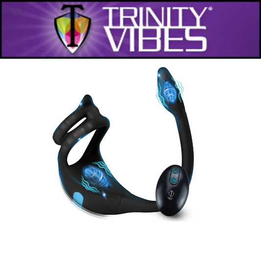 Vibrating Silicone Cock Ring And Anal Stimulator