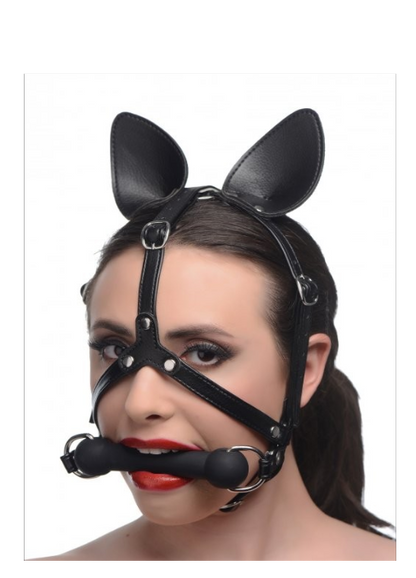 Dark Horse Pony Head Harness With Silicone Bit