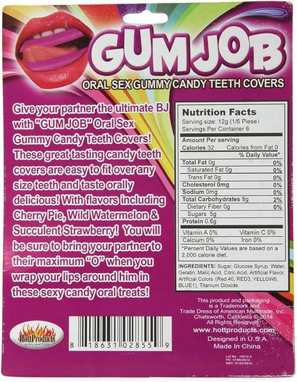 Gum Job Oral Sex Candy Teeth Covers 6Pk