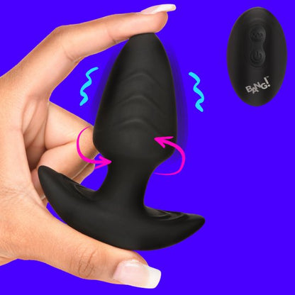 Rotating & Vibrating Silicone Butt Plug
