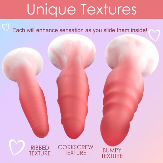 3Pc Silicone Butt Plug Set