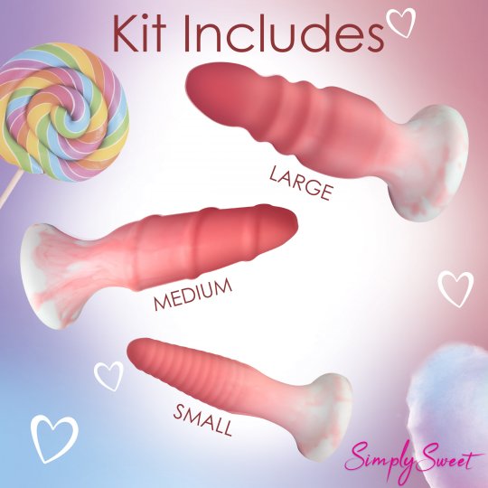 3Pc Silicone Butt Plug Set