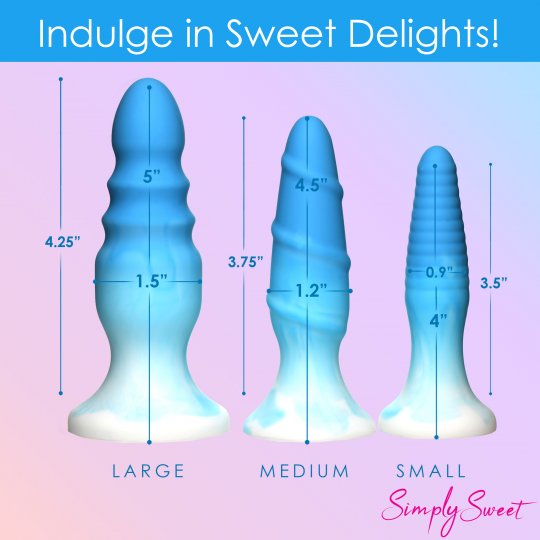 3Pc Silicone Butt Plug Set