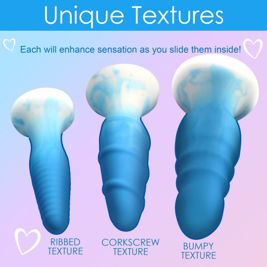 3Pc Silicone Butt Plug Set