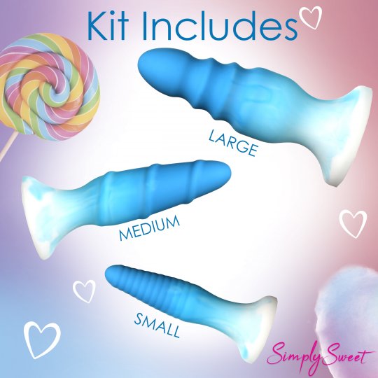 3Pc Silicone Butt Plug Set