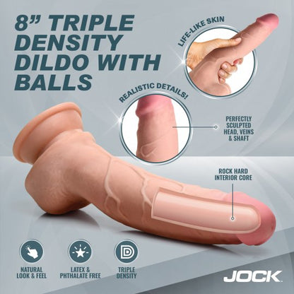 Hard-core Triple Density Dildo With Balls