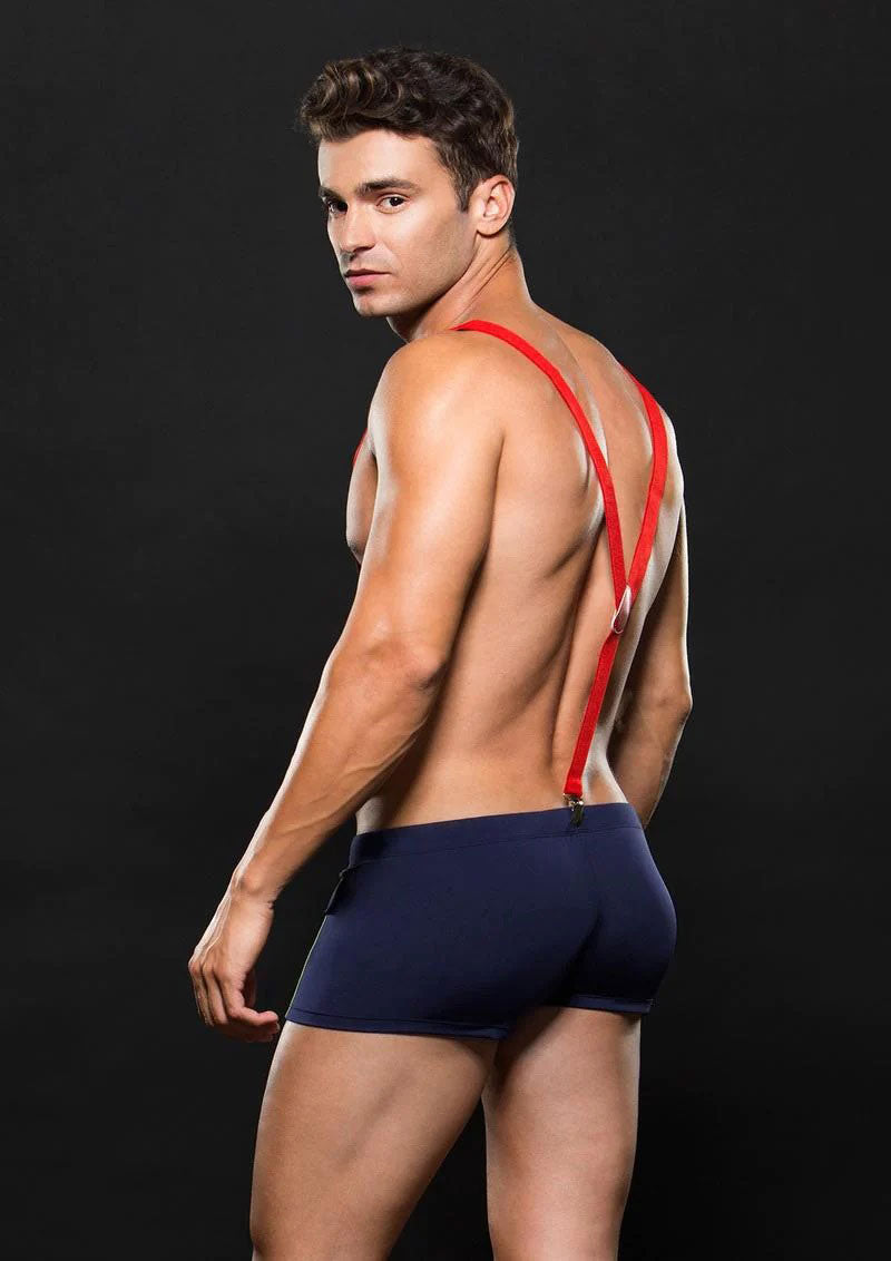 2Pc Fireman Bottom With Suspenders
