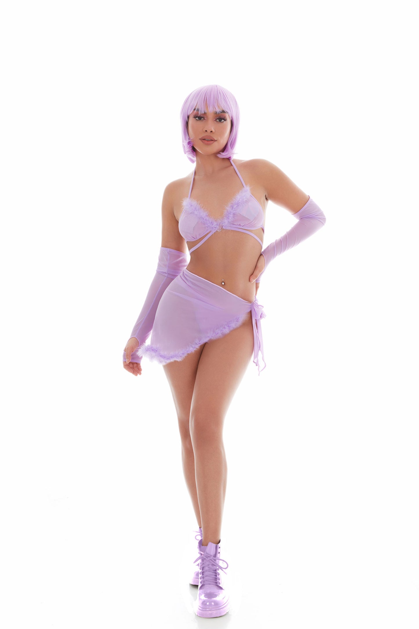 5Pc Feeling Fuzzy Lilac Set