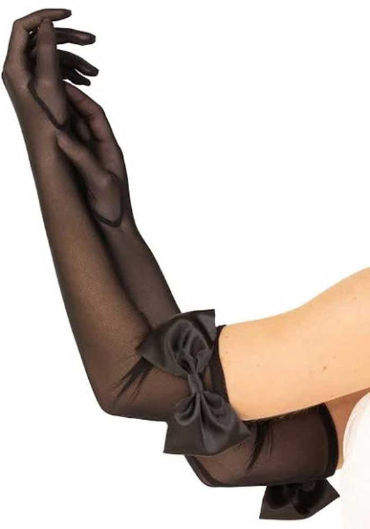 Bow Top Mesh Gloves