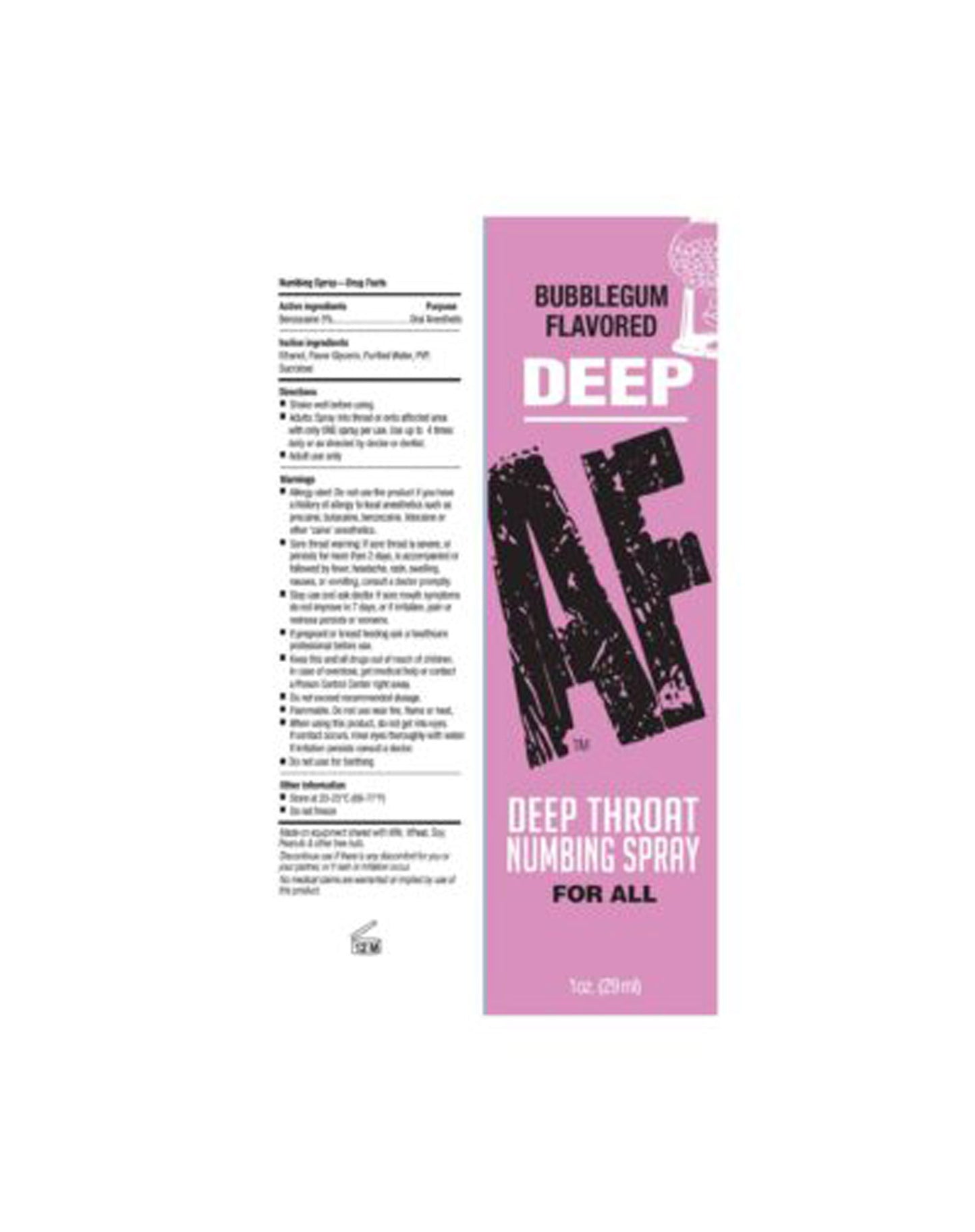 Deep Af Throat Numbing Spray  1oz