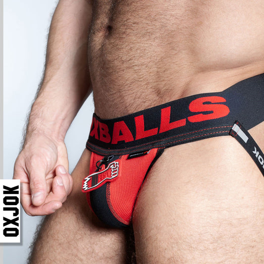 Fisterjock Red/Black 3d Fist Tagger Jock