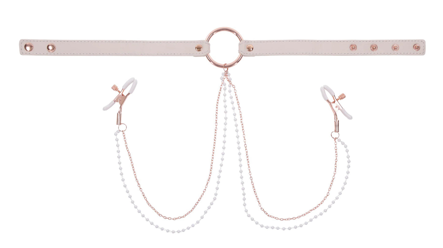 Peaches ‘N CreaMe Collar With Nipple Clamps