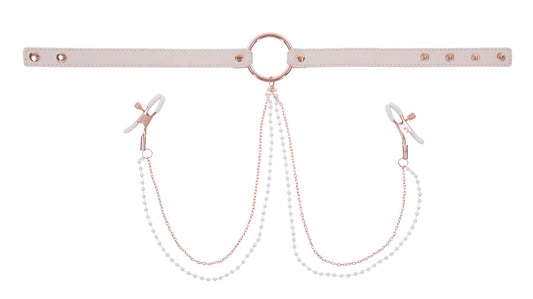 Peaches ‘N CreaMe Collar With Nipple Clamps