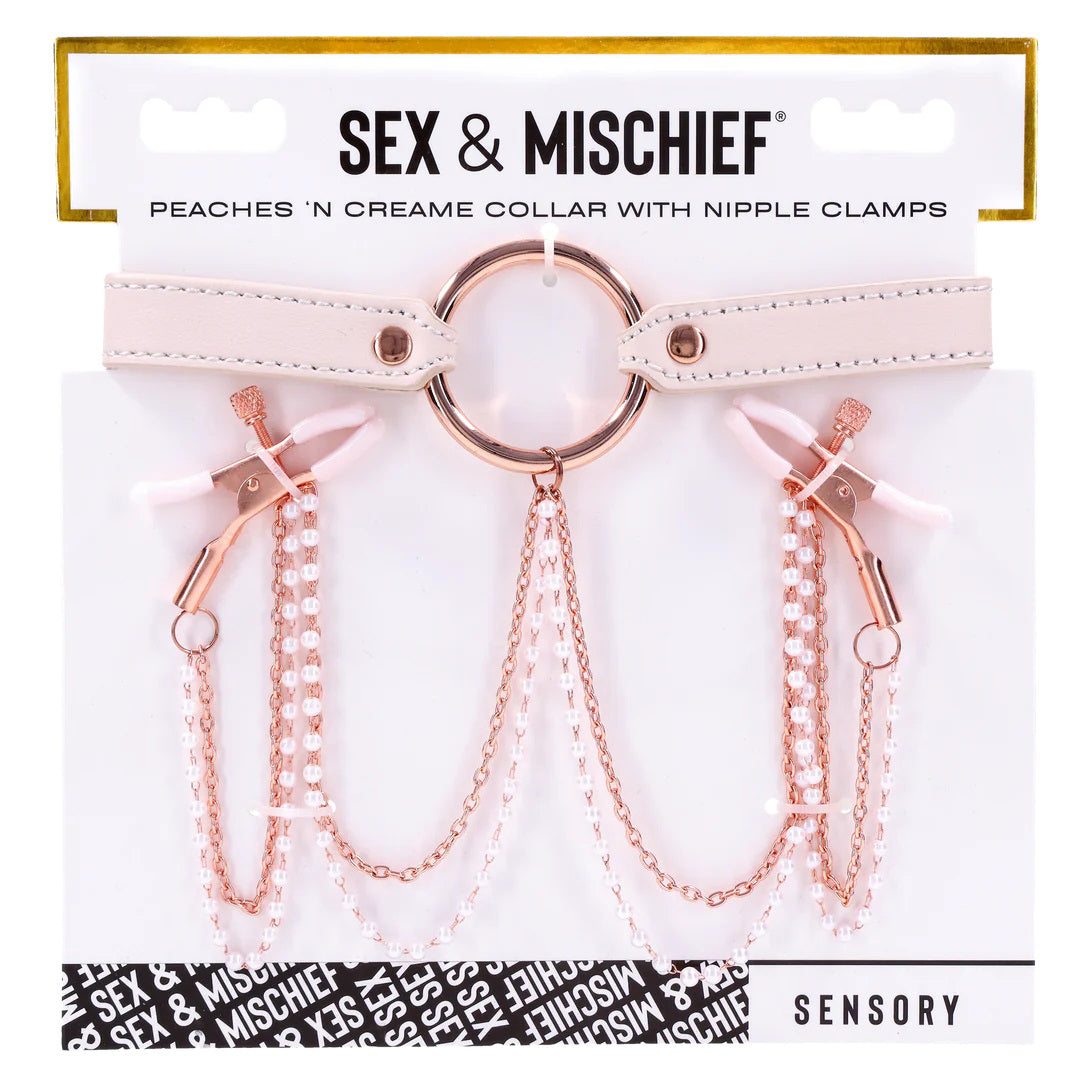 Peaches ‘N CreaMe Collar With Nipple Clamps