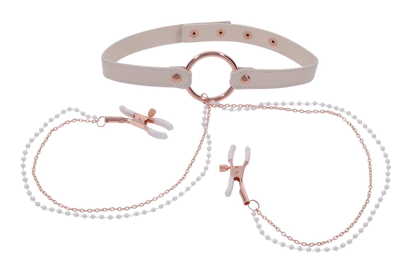 Peaches ‘N CreaMe Collar With Nipple Clamps
