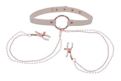 Peaches ‘N CreaMe Collar With Nipple Clamps