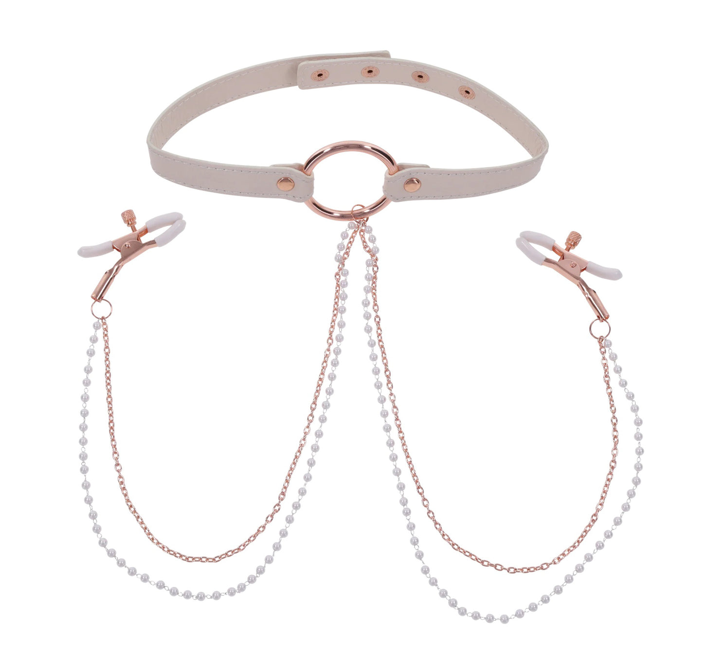 Peaches ‘N CreaMe Collar With Nipple Clamps