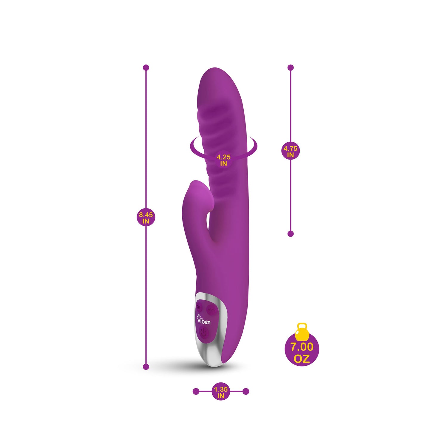 Frenzy Rabbit Vibe With Clitoral Suction