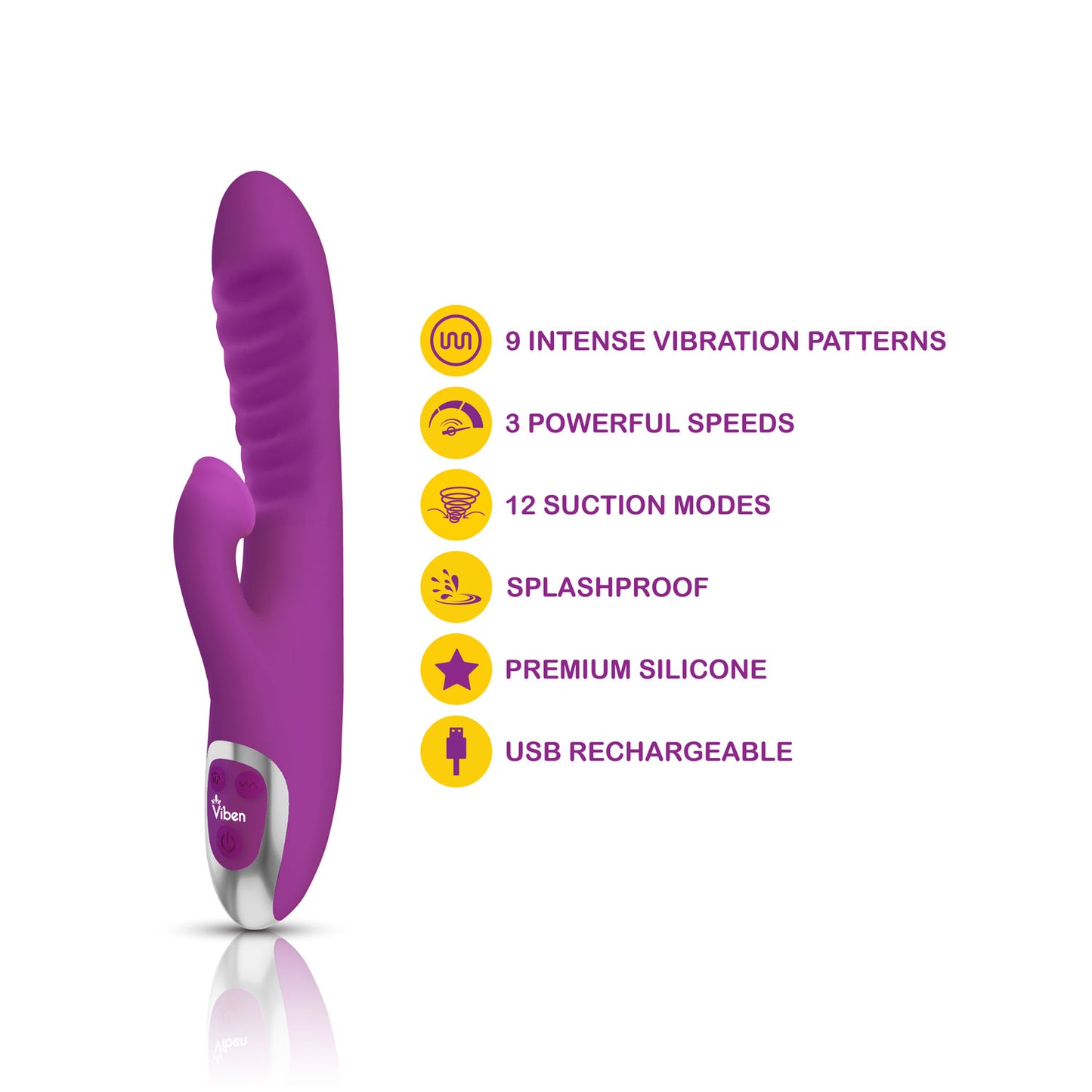 Frenzy Rabbit Vibe With Clitoral Suction