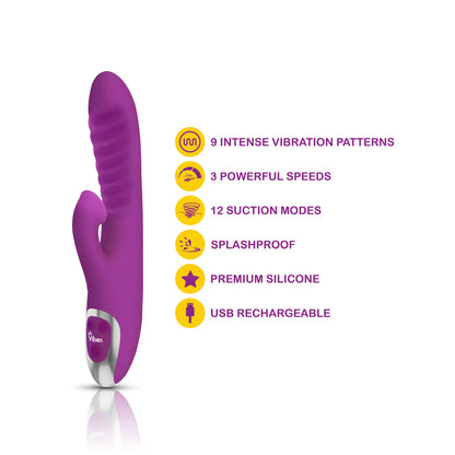 Frenzy Rabbit Vibe With Clitoral Suction