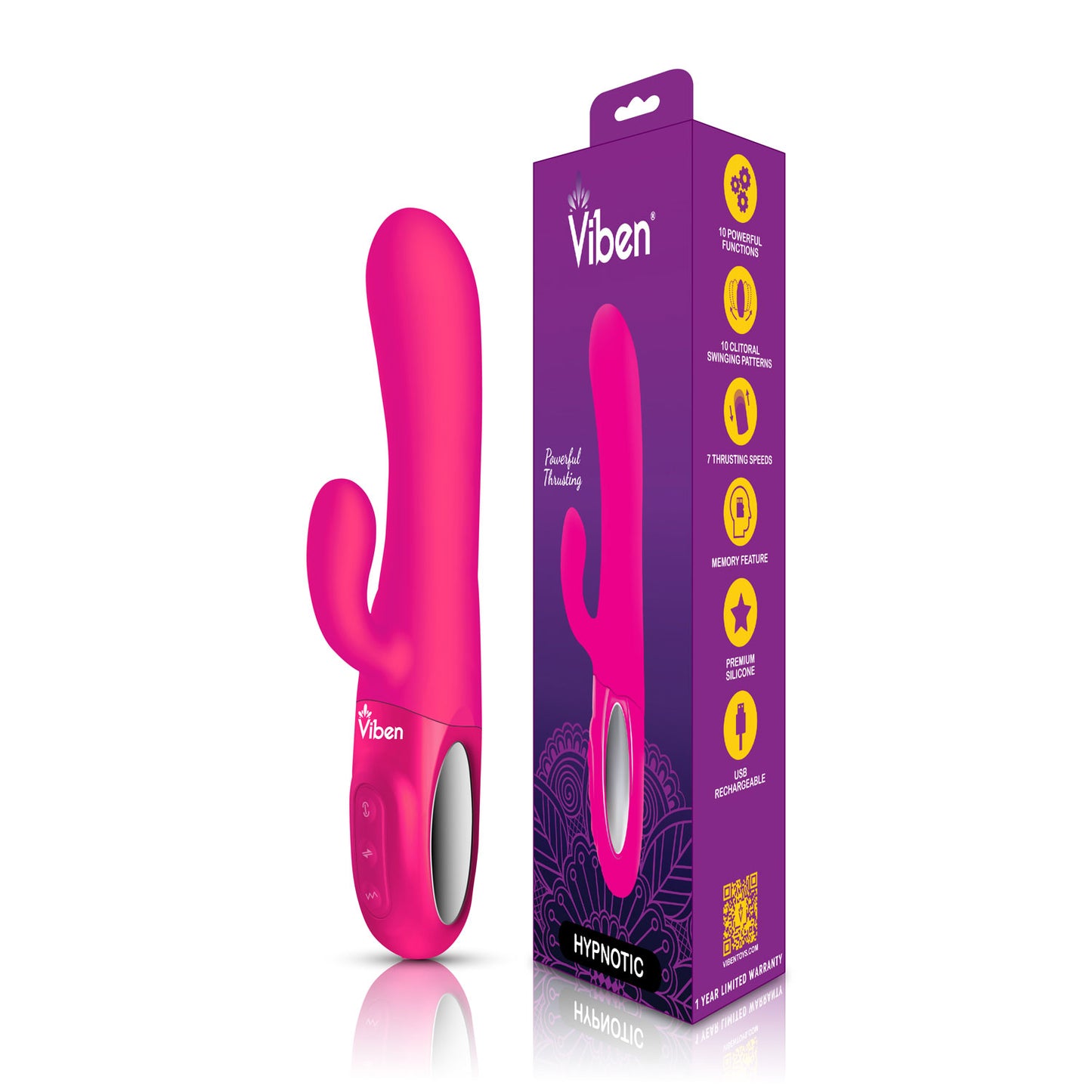 Hypnotic Thrusting Rabbit with Swinging Clitoral Stimulator