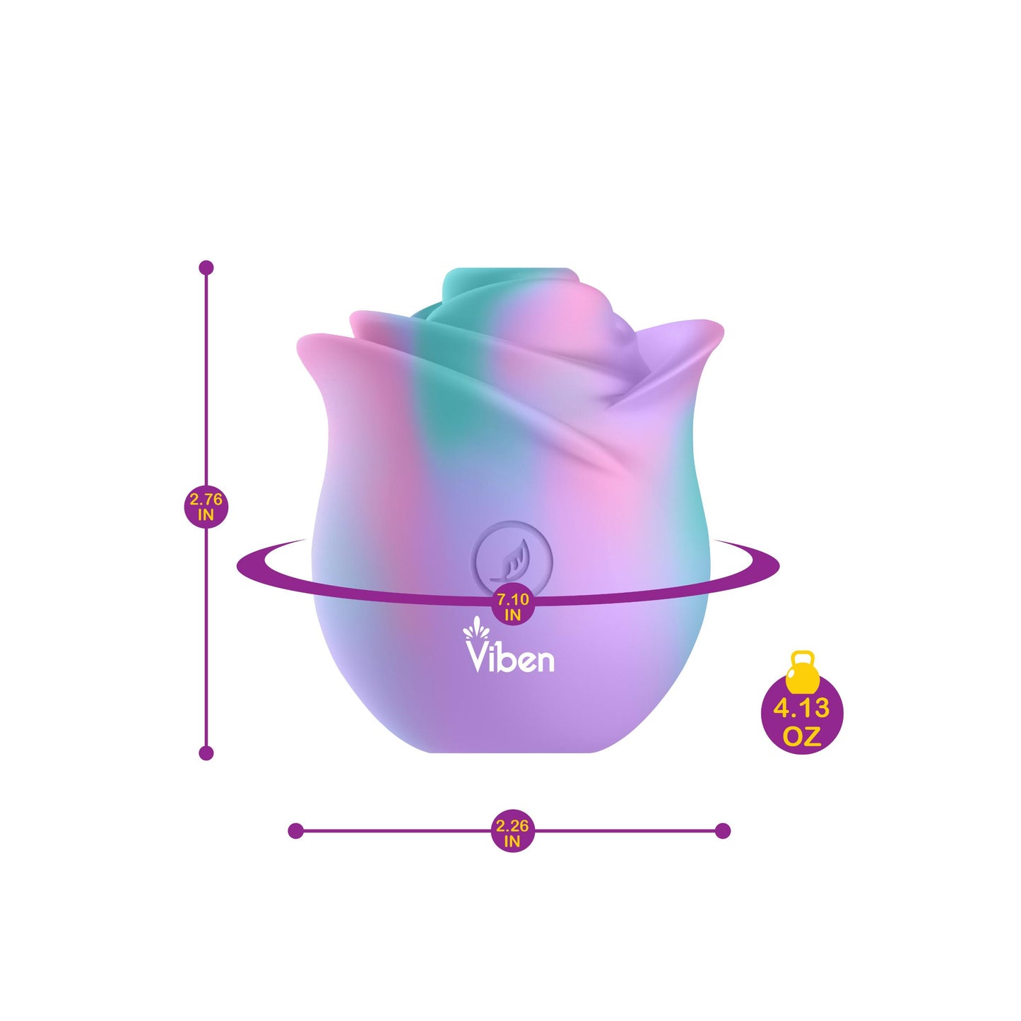 Zen Rose Handheld Rose Clitoral and Nipple Stimulator
