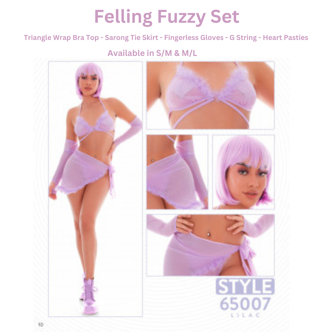 5Pc Feeling Fuzzy Lilac Set