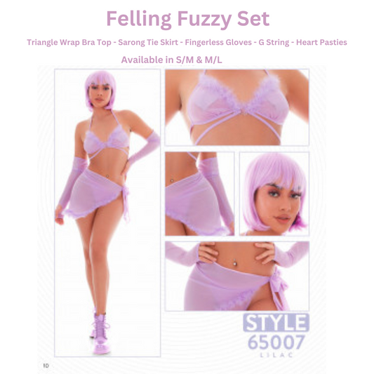 5Pc Feeling Fuzzy Lilac Set