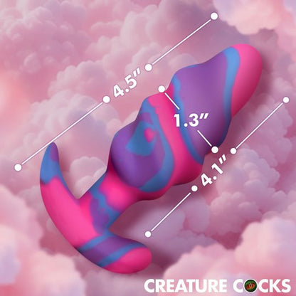 Unicorn Swirl Silicone Butt Plug