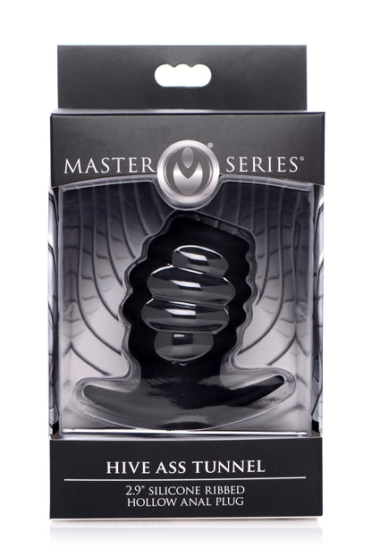 Hive Ass Tunnel Silicone Ribbed Hollow Anal Plug