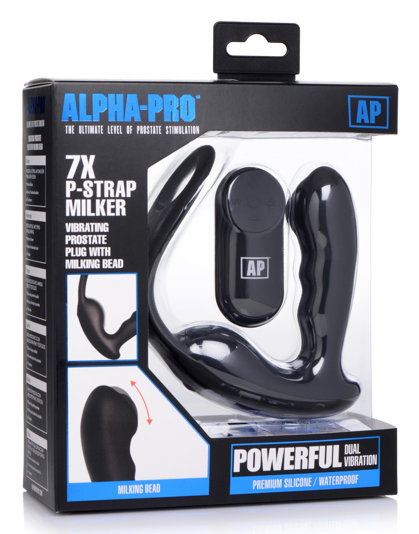 7x P-strap Milking & Vibrating Prostate Stimulator With Cock & Ball Harness