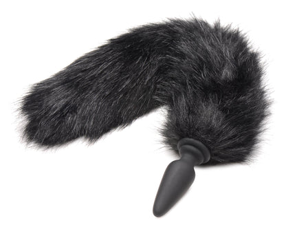 Anal Plug With Interchangeable Black Fox Tail