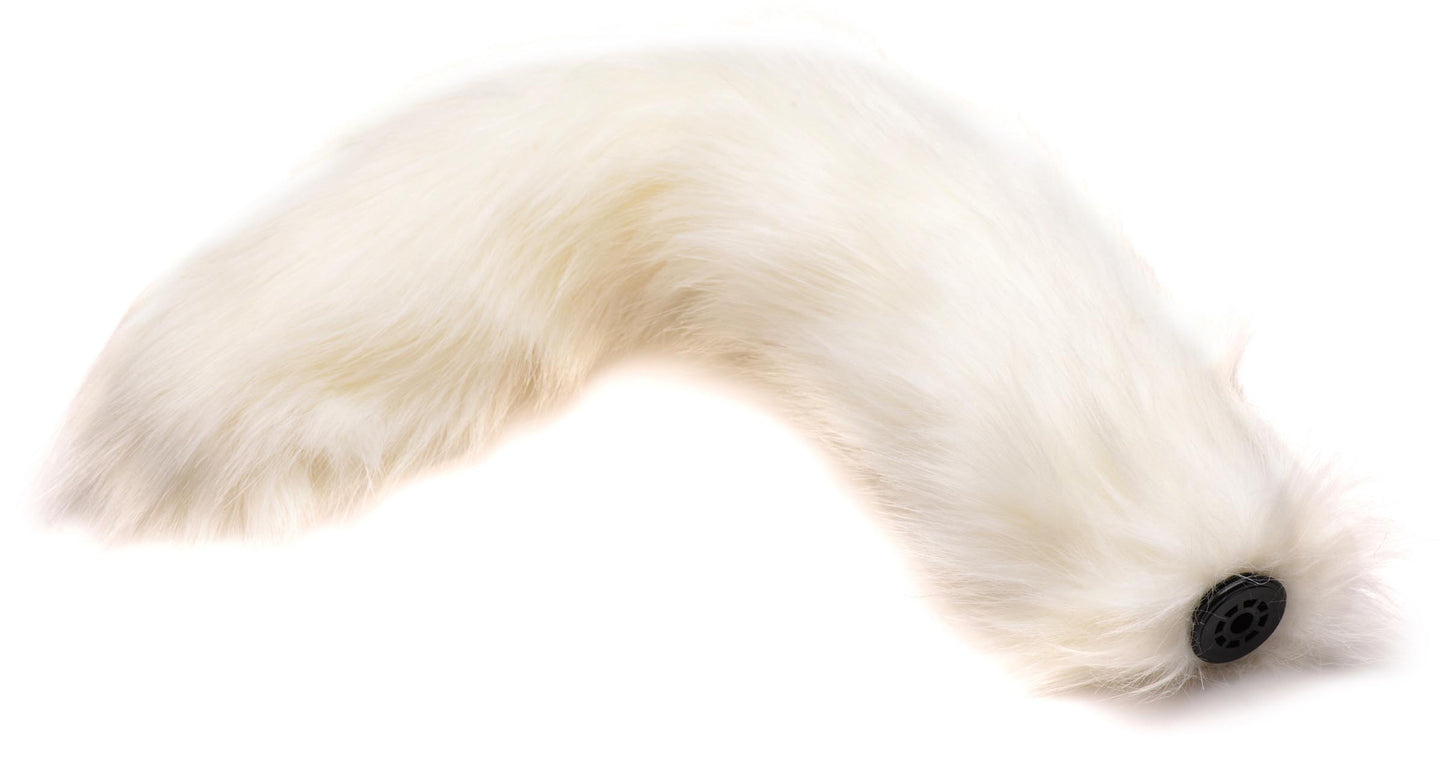 Vibrating Anal Plug With Interchangeable White Fox Tail