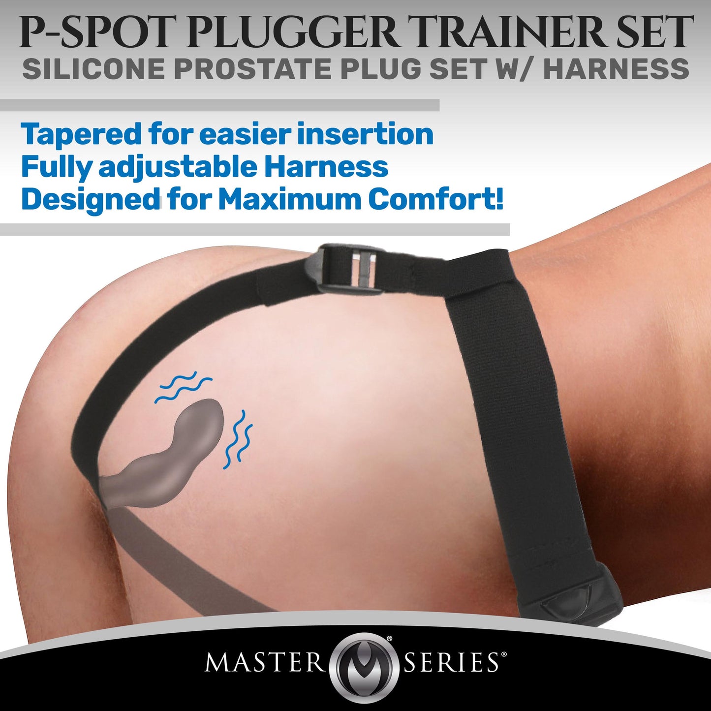 P-Spot Plugger 28x Silicone Prostate Plug With Comfort Harness And Remote Control