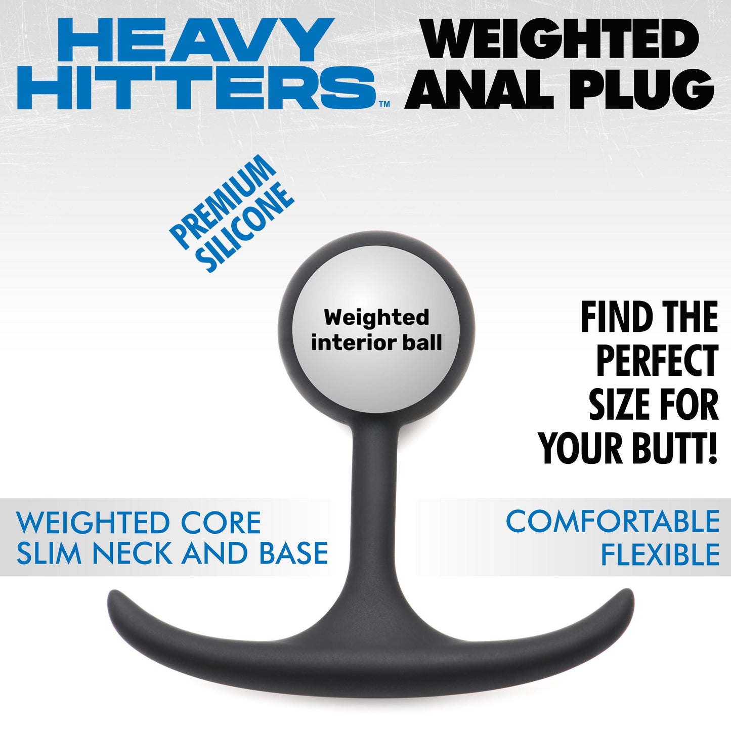 Premium Silicone Round Weighted Anal Plug