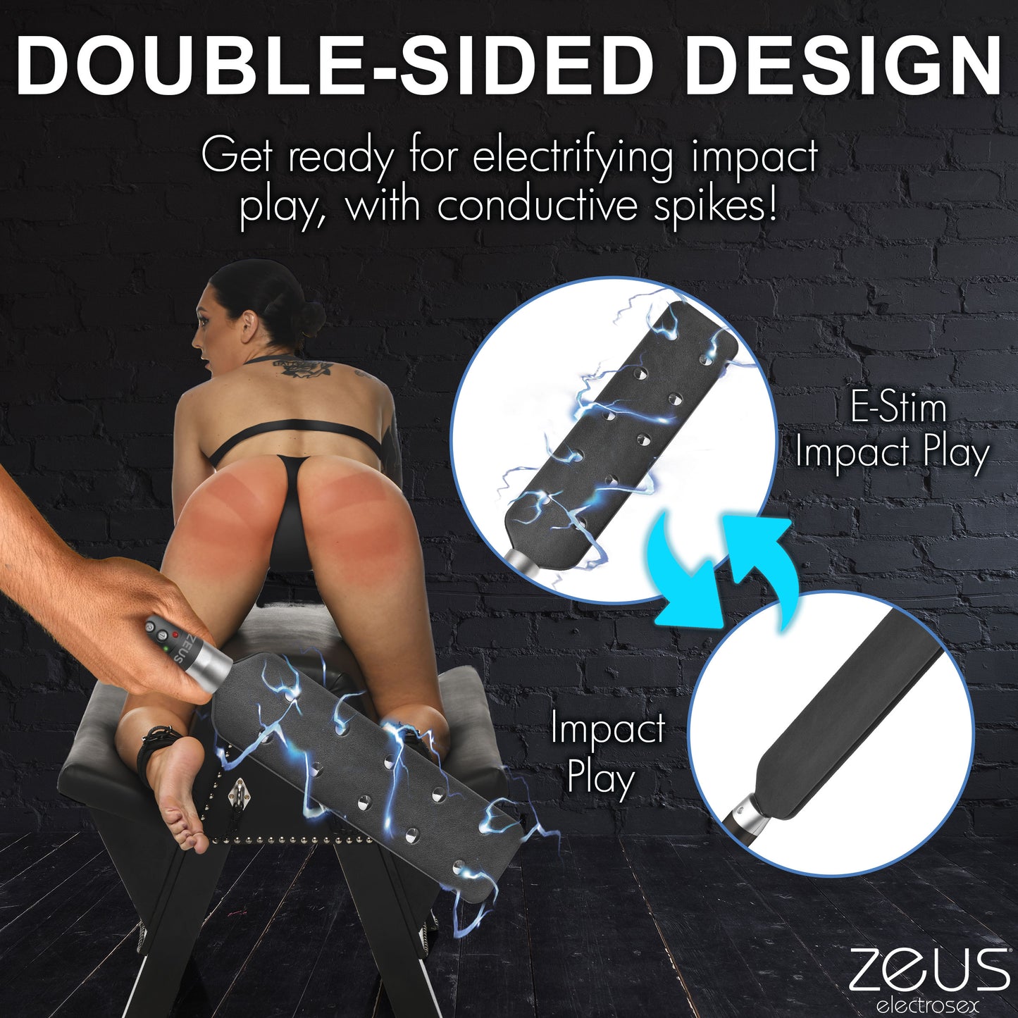 Zeus Electrosex E-stim Spiked Paddle